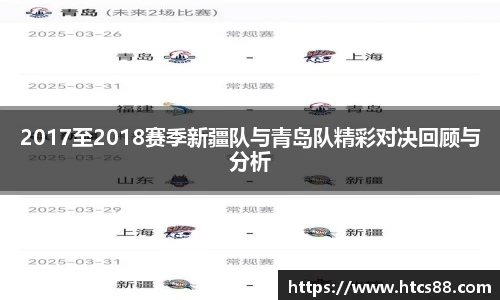 2017至2018赛季新疆队与青岛队精彩对决回顾与分析